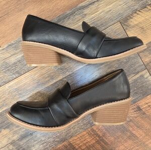 EuroSoft By Sofft Chrisandra Black Stacked Heel Loafer, Size 8